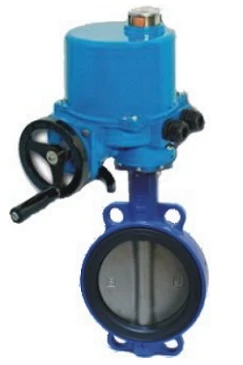 Затвор дисковый поворотный ABRA Ду50 Ру16 BUV-VF863D, межфланцевый, корпус - чугун, диск - нержавеющая сталь, с электроприводом, NBR в Сочи